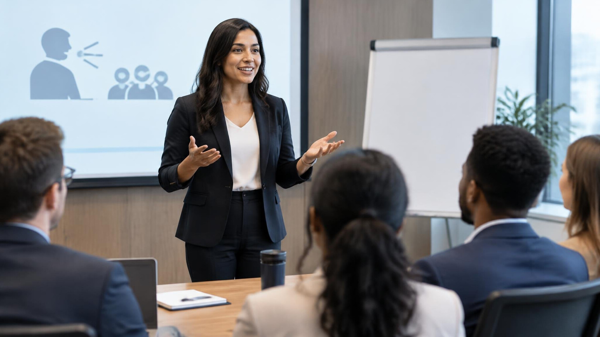 person giving presentation