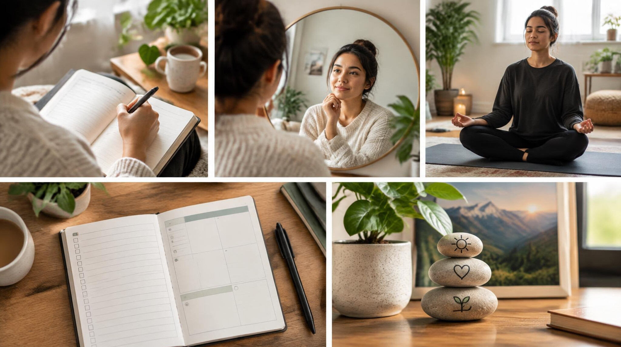 person taking notes in journal